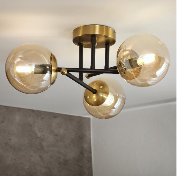 Brilagi - Plafonier aplicat MALIVA 3xE14/15W/230V auriu