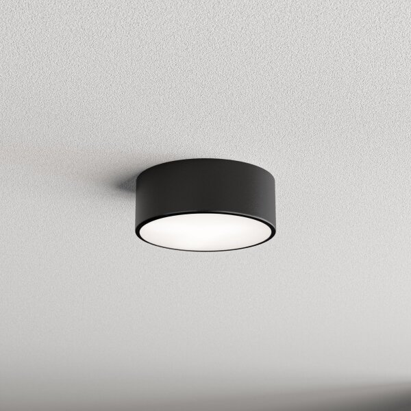 Plafonieră pentru baie CLEO cu senzor, 1xE27/24W/230V, diametru 20 cm, IP54, neagră
