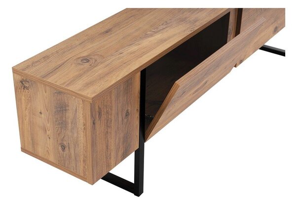 Comodă TV în culoare naturală cu aspect de lemn de pin 180x50x29,5 cm Serenity – Kalune Design