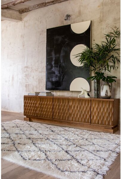 Covor crem lavabil/țesut manual din lână 140x200 cm Berber Soul – Lorena Canals