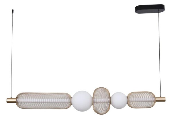 Zuma Line MD2596-5B-3BGT - Lustră LED suspendată SARR pe cablu, 27W/230V, 3000-5700K, auriu + telecomandă