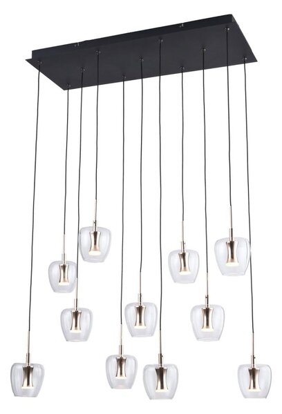 Zuma Line MD2291-11B-3BGT - Lustră LED suspendată pe cablu NELSON 11xLED/3W/230V neagră