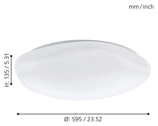 Plafonieră LED RGBW dimabilă Eglo 33272 TOTARI-C LED/34W/230V + telecomandă