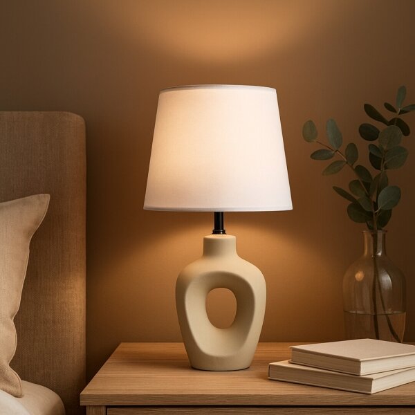 Rabalux 74079 - Lampă de masă MADELOR 1xE14/25W/230V bej