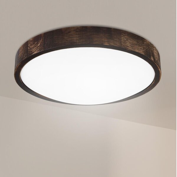 Brilagi - Plafonieră LED CARVALHO SLIM SMOKEY LED/36W/230V, stejar, diam. 37,5 cm