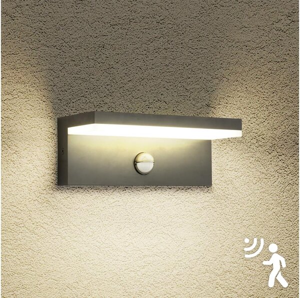 Brilagi-LED Aplica de perete exterior cu senzor TESSI LED/10W/230V antracit IP54