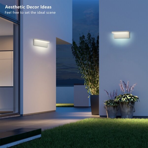 Brilagi - Aplică de perete pentru exterior TESSI LED/10W/230V albă IP54