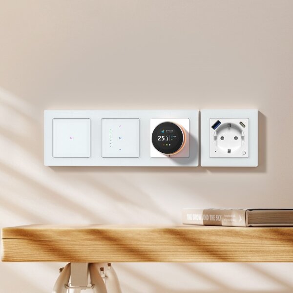 Immax NEO 07538L - Întrerupător inteligent cu 1 buton, 230 V, Wi-Fi Tuya