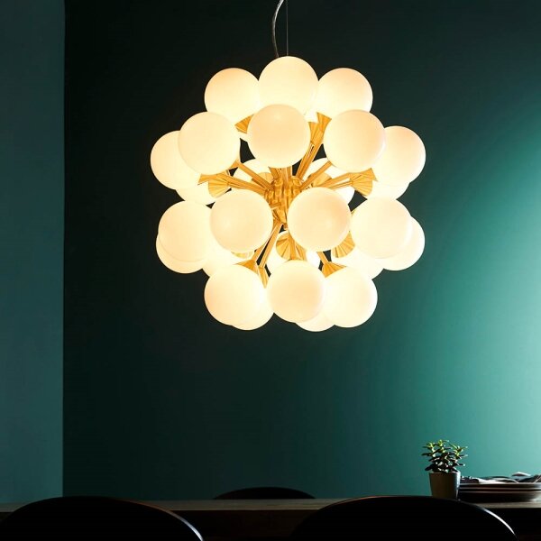 Endon 76499 - Lustru suspendat pe cablu OSCAR 28xG9/18W/230V, auriu
