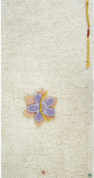 Covor de joacă pentru copii crem din bumbac 120x160 cm Wildflowers – Lorena Canals