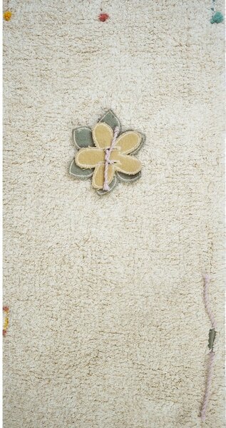 Covor de joacă pentru copii crem din bumbac 120x160 cm Wildflowers – Lorena Canals