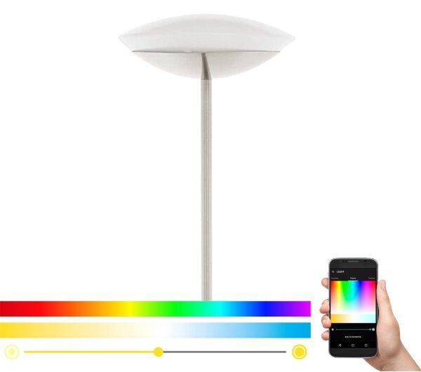 Eglo 33325 - Lampă de podea dimabilă LED RGBW FRATTINA-C LED/18W/230V crom mat