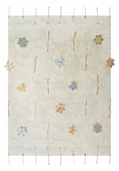 Covor de joacă pentru copii crem din bumbac 120x160 cm Wildflowers – Lorena Canals
