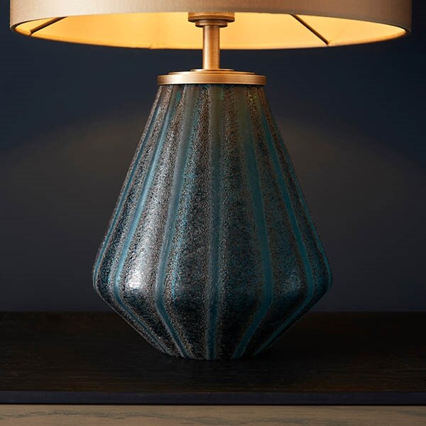 Endon 93059 - Lampă de masă ALYSSIA 1xE27/10W/230V aurie/albastră