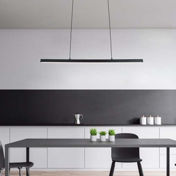 Brilagi - Lustră LED suspendată pe cablu AXIS, 30 W, 230 V, 120 cm, neagră