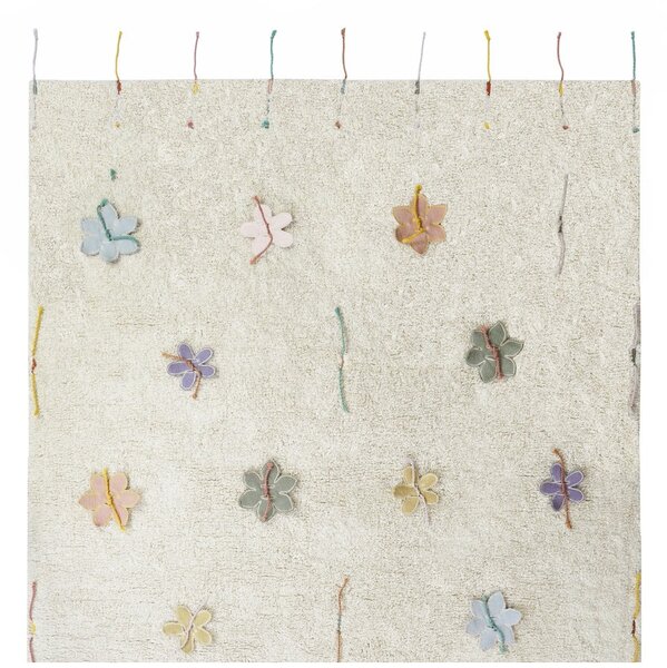 Covor de joacă pentru copii crem din bumbac 120x160 cm Wildflowers – Lorena Canals