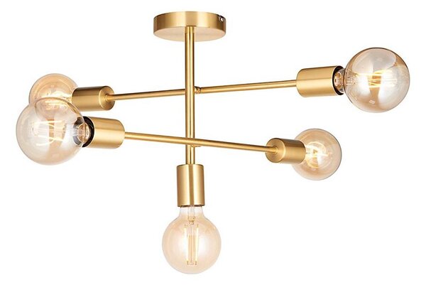 Endon 98786 - Lustru SOHAN pe tijă 5xE27/10W/230V alamă