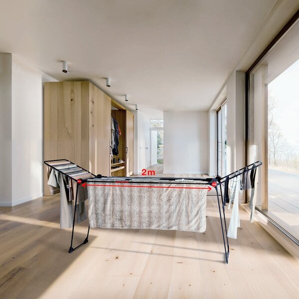 Uscător de rufe negru Infinity Flex 30m – Vileda