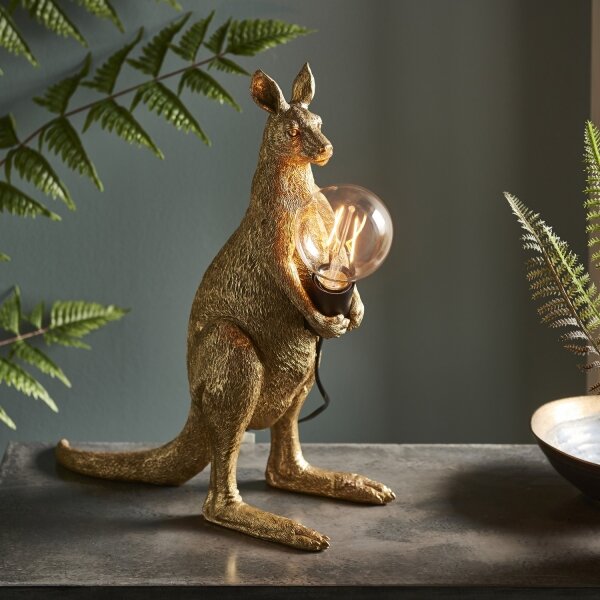 Endon 95075 - Lampă de masă KANGAROO 1xE27/10W/230V aurie