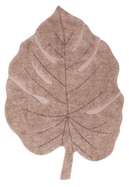 Covor pentru copii roz lavabil/țesut manual din bumbac 120x180 cm Monstera Vintage Nude – Lorena Canals