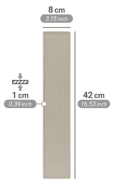 Scurgător de vase bej din plastic 42x8 cm Slim – Wenko