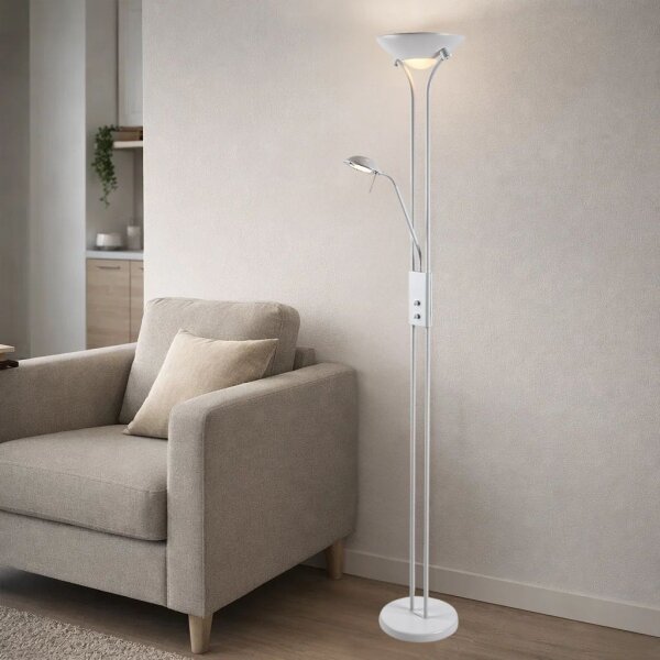 Brilagi - Lampă de podea dimabilă SCARLETT 1xR7s/230W/230V + 1xG9/40W albă