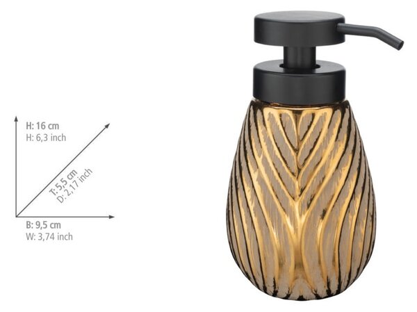 Dozator de săpun lichid auriu din ceramică 330 ml Idro – Wenko