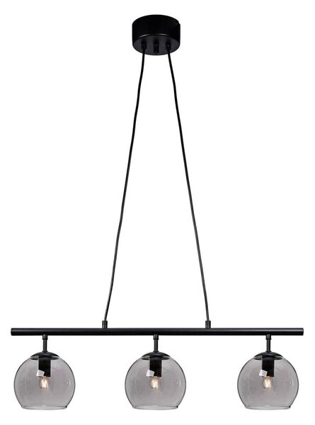 Cottex T2493SVG - Lustru suspendat pe cablu CAPELLA 3xE14/40W/230V fumuriu/negru