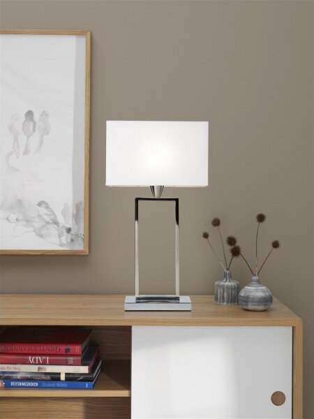 Cottex B2821K - Lampă de masă KENSINGTON, 1xE14/40W/230V, argintie