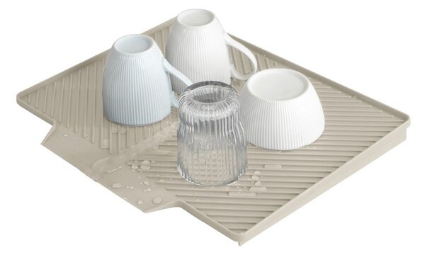 Scurgător de vase bej din plastic 34x40 cm Nelia – Wenko