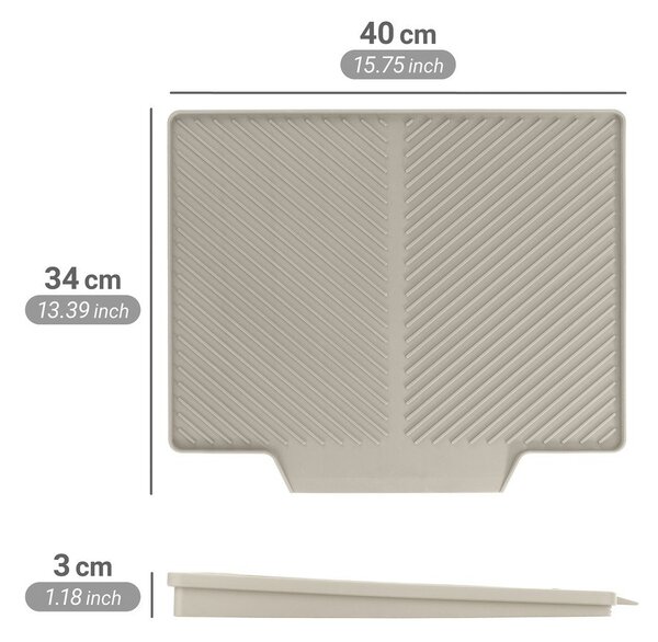 Scurgător de vase bej din plastic 34x40 cm Nelia – Wenko
