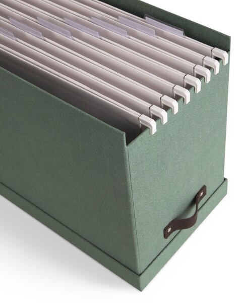 Organizator verde pentru documente din carton Johan Canvas Paper Laminate – Bigso