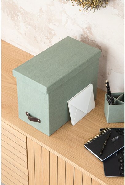 Organizator verde pentru documente din carton Johan Canvas Paper Laminate – Bigso