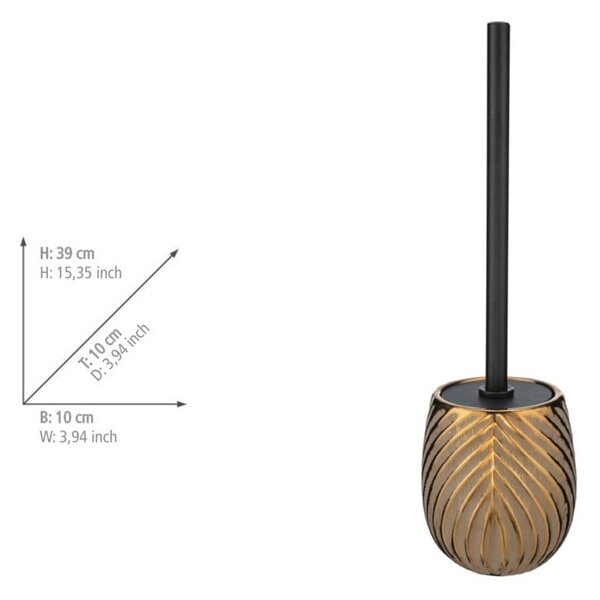 Perie de WC aurie din ceramică Idro – Wenko