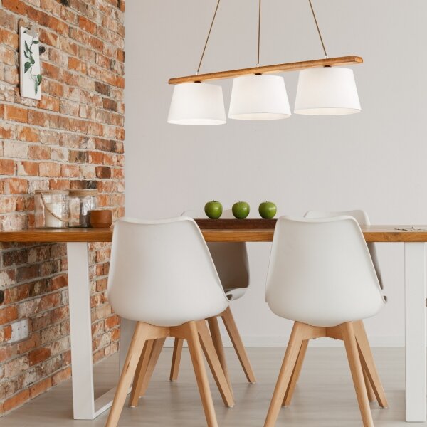 Lustră pe cablu AIDA 3xE27/60W/230V, diam. 25 cm, stejar