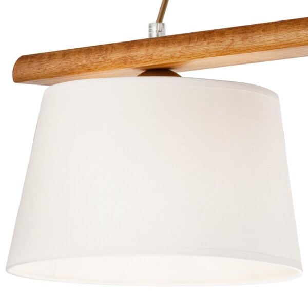 Lustră pe cablu AIDA 3xE27/60W/230V, diam. 25 cm, stejar