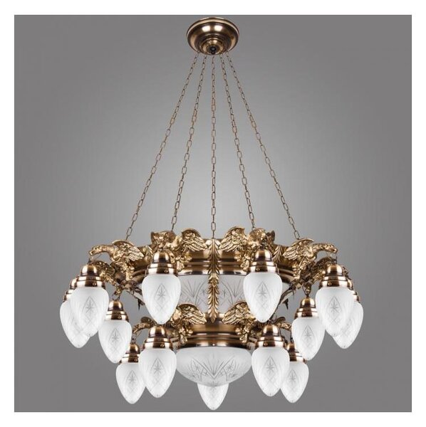 Kemar OW150/P - Candelabru OURO EAGLE 15xE27/60W + 6xE27/100W/230V