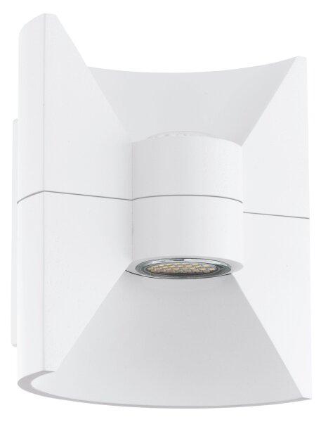 Eglo 93367 REDONDO - Aplică de perete LED pentru exterior, albă, 2x LED-SMD/2,5W/230V IP44