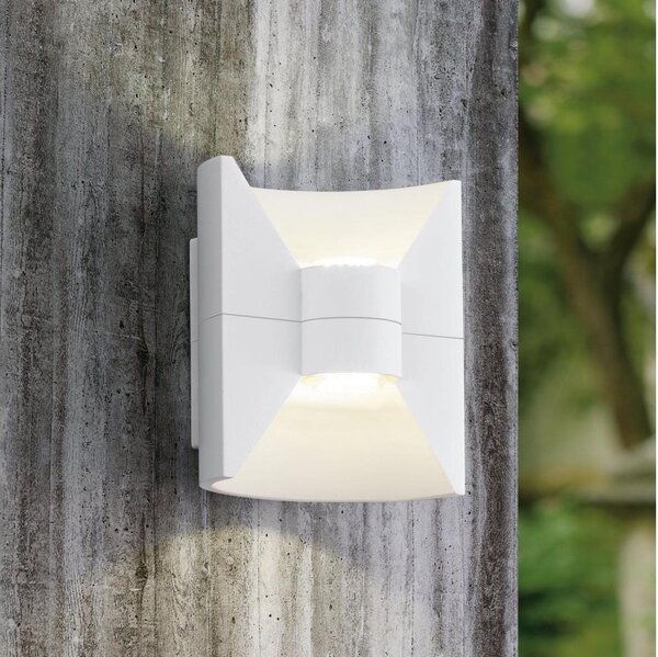 Eglo 93367 REDONDO - Aplică de perete LED pentru exterior, albă, 2x LED-SMD/2,5W/230V IP44