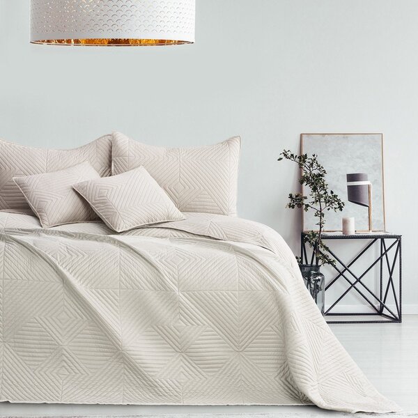 Cuvertură crem matlasată din microfibră 220x240 cm Softa – Restilo