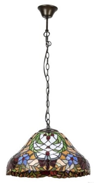 Lustră cu abajur din sticlă vitrată Tiffany MARVEL 2xE27/60W/230V Rabalux 8086