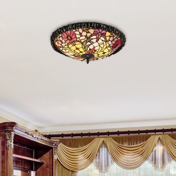 Rabalux 8087 - Plafonieră Tiffany MIRELLA din vitralii, 2xE27/60W/230V