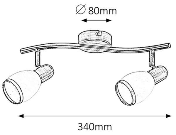 Rabalux 5971 - Lampă spot ELITE 2xE14/40W
