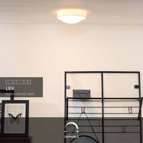 Plafonieră Lucide 08109/01/31 LEX 1xE27/9W/230V alb