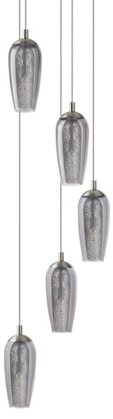 Eglo 96345 - Lustră LED suspendată pe cablu FARSALA 5xG9/2,5W/230V