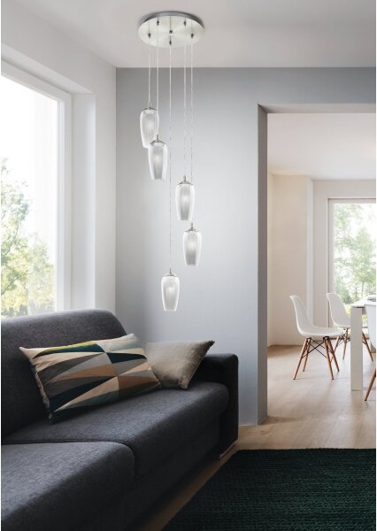 Eglo 96345 - Lustră LED suspendată pe cablu FARSALA 5xG9/2,5W/230V