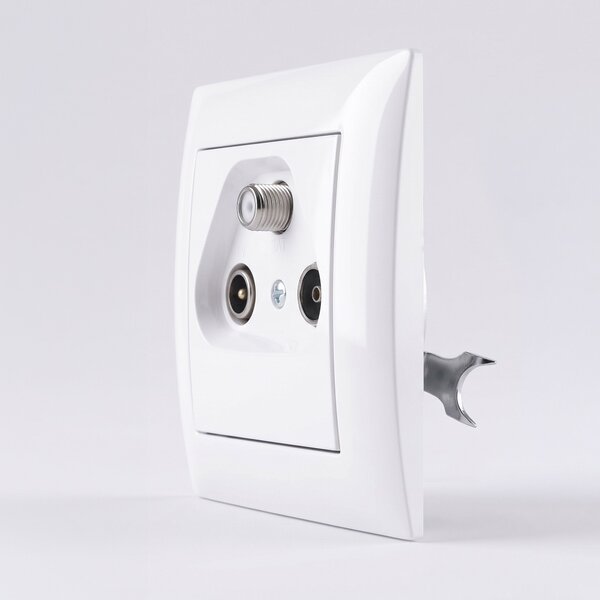 Priză RTV-SAT OSTE JNH011-A WHITE