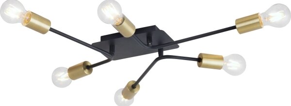 Rabalux 2103 - Lustră aplicată LANNY 6xE27/15W/230V
