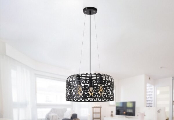 Rabalux 2158 - Lustră ALESSANDRA 3xE27/60W/230V negru