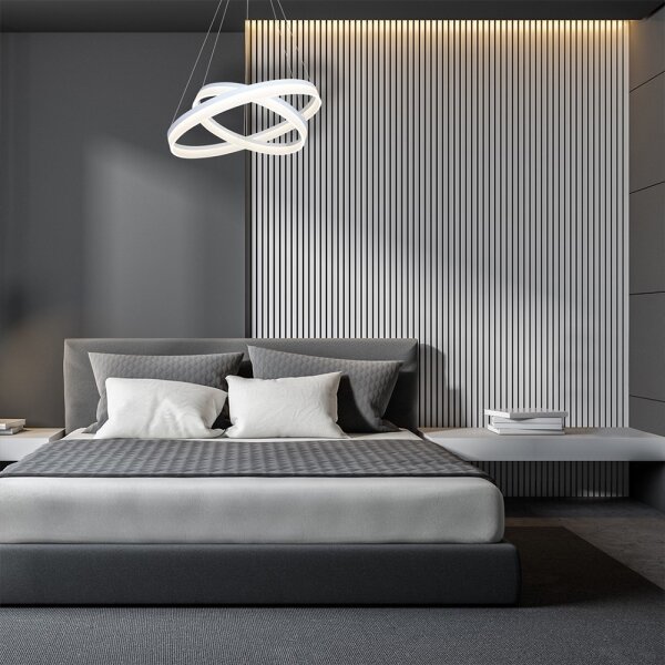 LED Lustră pe cablu RING cu telecomandă LED/60W/230V